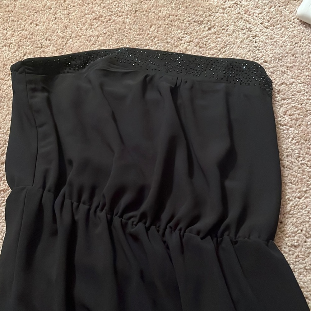 black dress with black rhinestones